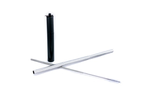 Extendable Stainless Steel Straw in Black Carrying Case : Travel Straw Collection
