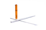 Extendable Stainless Steel Straw in Baja Orange Carrying Case : Travel Straw Collection