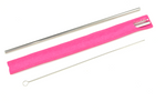 Single Stainless Steel Straw in a Pink Case : Single Straw Collection